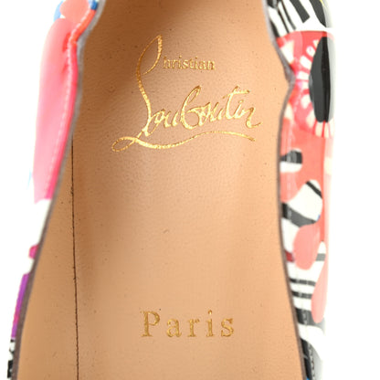 Christian Louboutin Patent Sapeur Hot Chick 100 Pumps 37.5 Multicolor 7 of 8