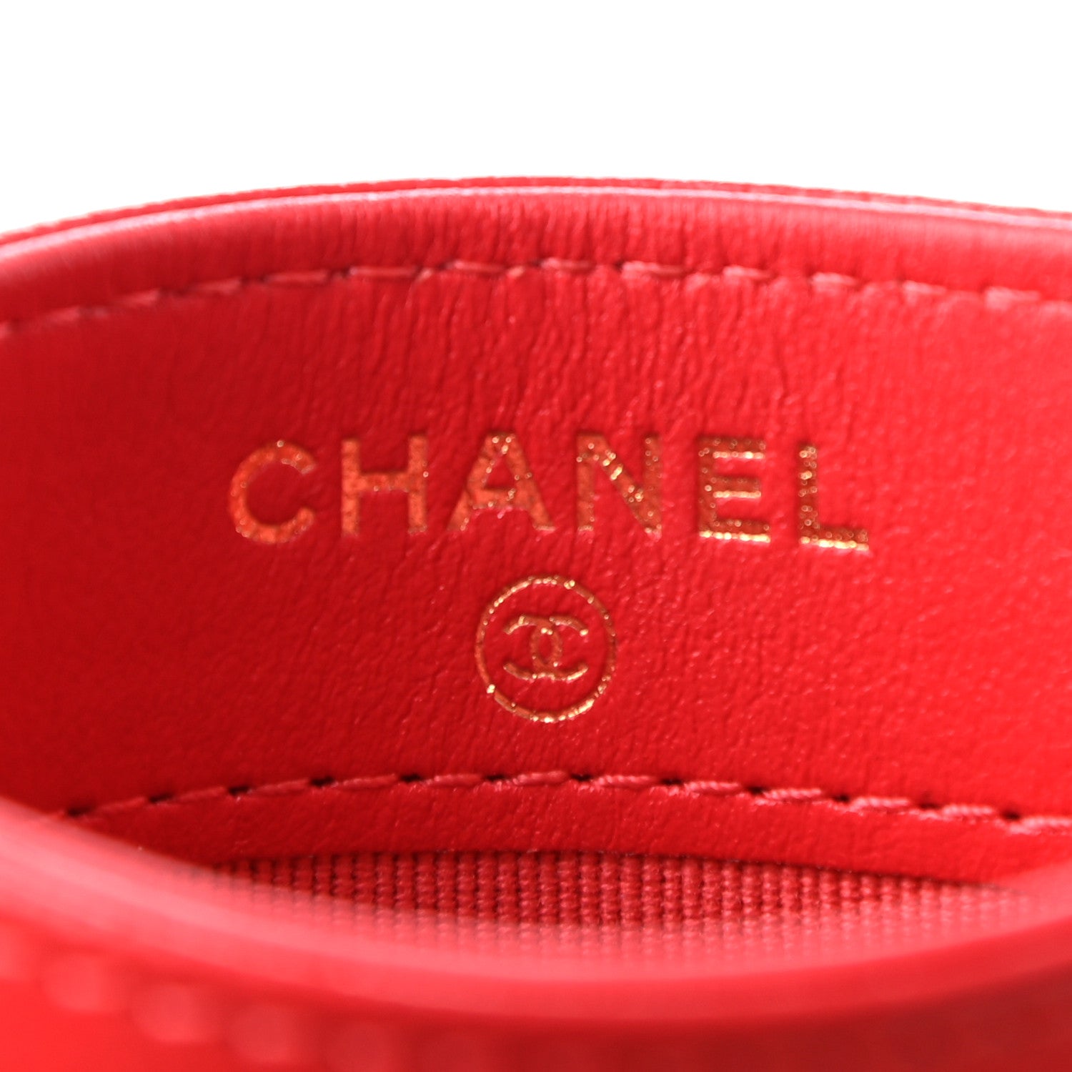 Chanel Caviar Quilted Card Holder Red 6 of 9