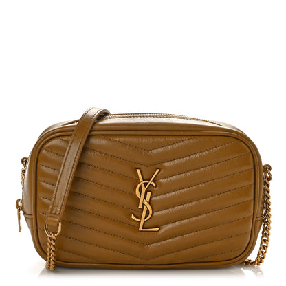Saint Laurent Calfskin Matelasse Monogram Mini Lou Camera Bag Tabac Brown 1 of 8