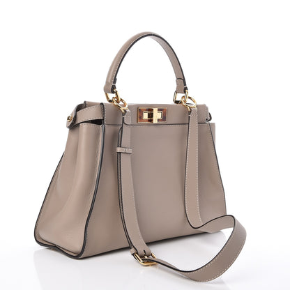 Fendi Vitello Seta Plexiglass Tortoise Medium Peekaboo Iconic Satchel Tortora 3 of 7