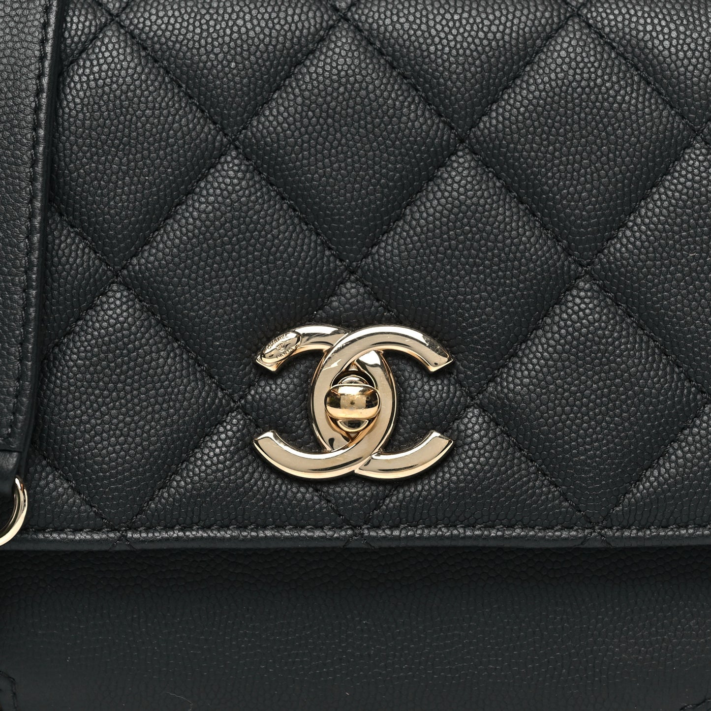 Caviar Quilted Small Business Affinity Flap Black