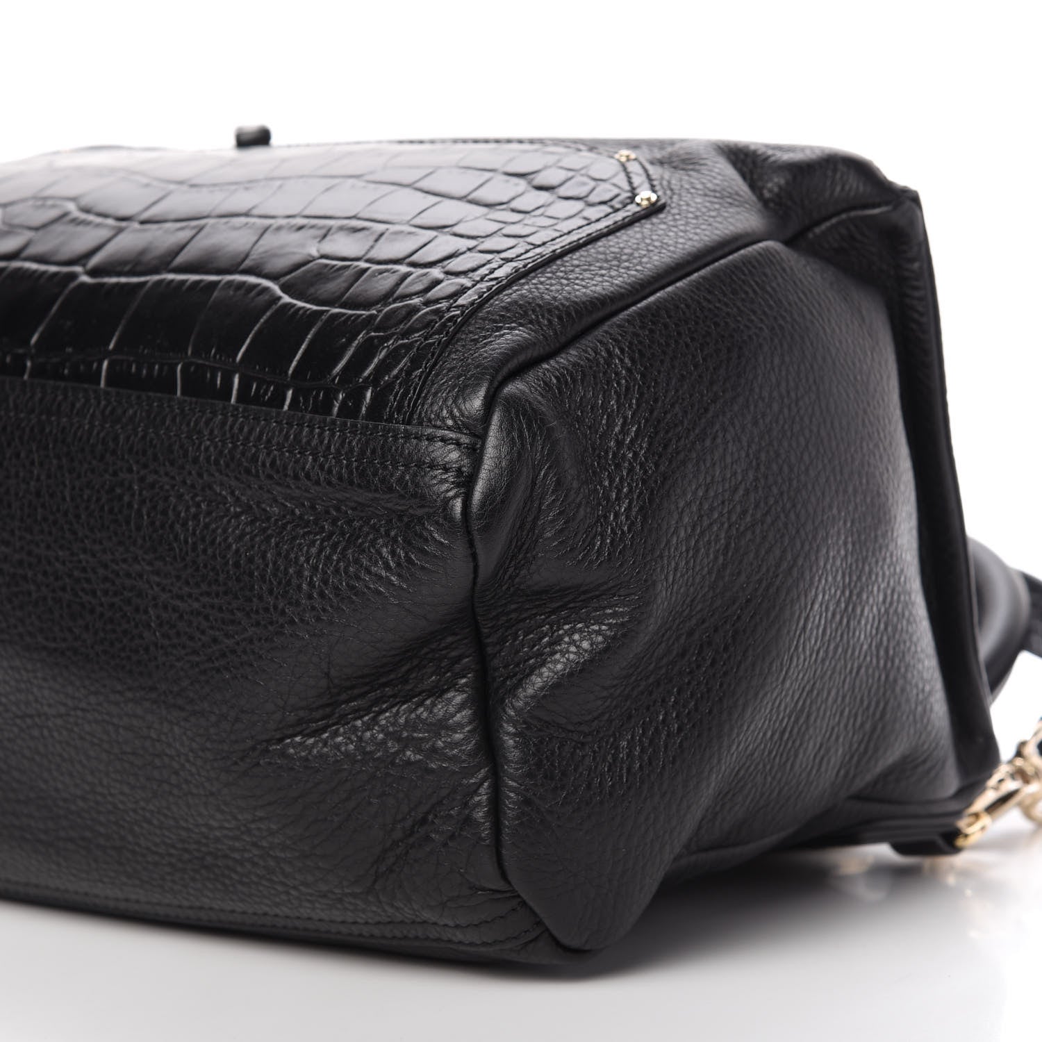 Givenchy Calfskin Crocodile Embossed Medium Pandora Black 7 of 10