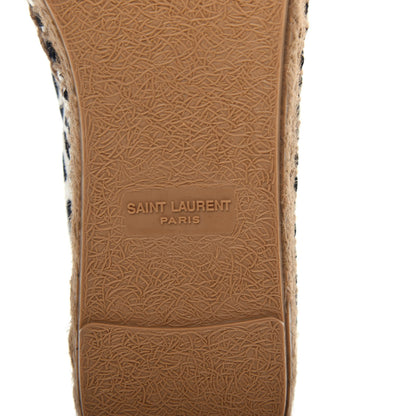 Saint Laurent Canvas Leopard Print Espadrilles 40 Latte Black 10 of 13
