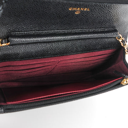 Chanel Caviar Quilted Wallet On Chain WOC Black 5 of 9