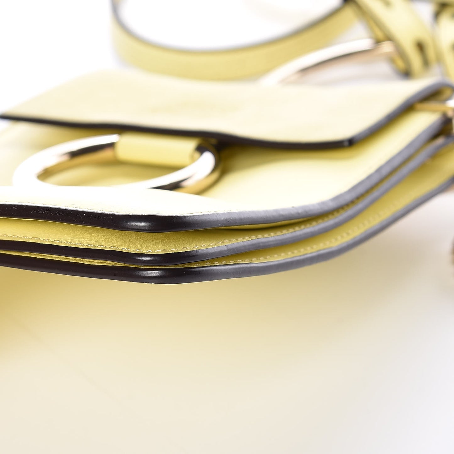 Suede Calfskin Mini Faye Bracelet Bag Lemonade