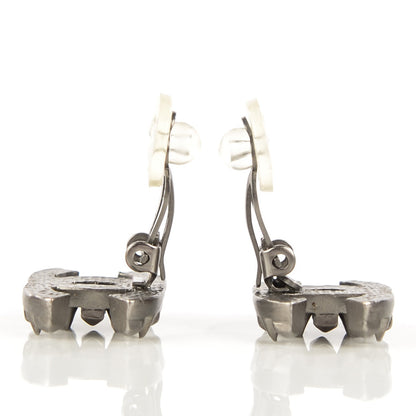Chanel Ruthenium CC Spike Clip On Earrings 3 of 6