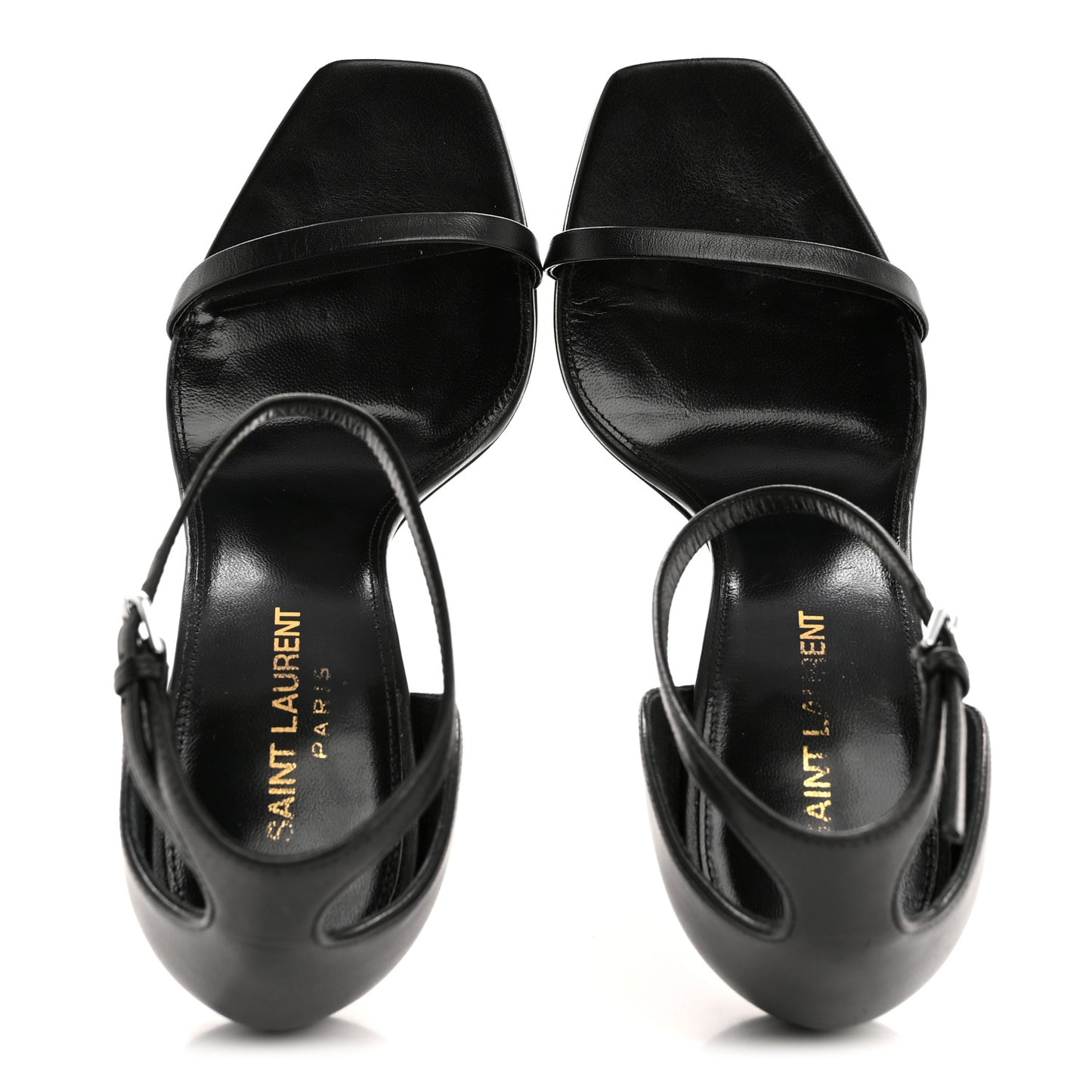 Calfskin Opyum 110 Sandals 37 Black Silver