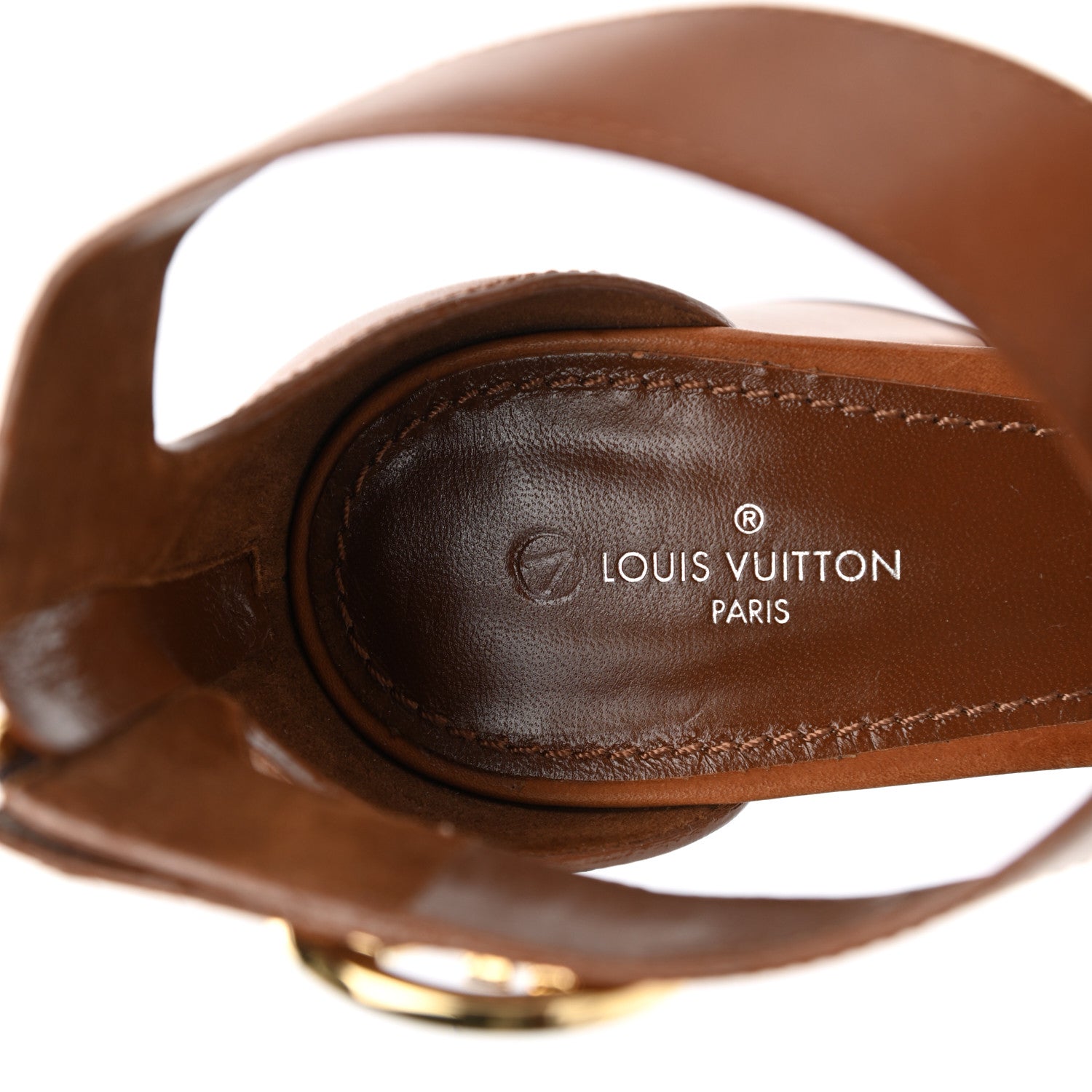 Louis Vuitton Calfskin Monogram Horizon Sandals 40 Cognac Brown 7 of 11