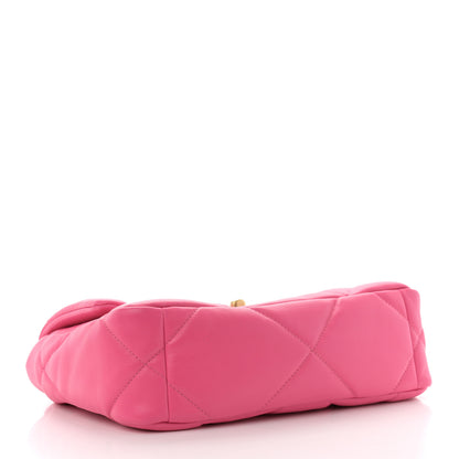 Chanel Lambskin Quilted Medium Chanel 19 Flap Dark Pink 4 of 11
