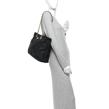 Prada Nylon Tessuto Impuntu Quilted Tote Black 2 of 13