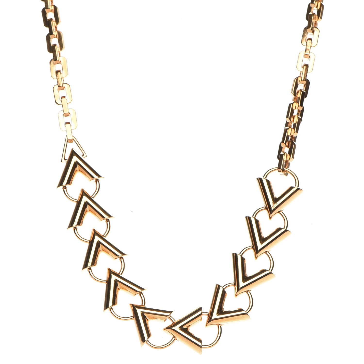 Louis Vuitton LVision Chain Necklace Gold 1 of 7