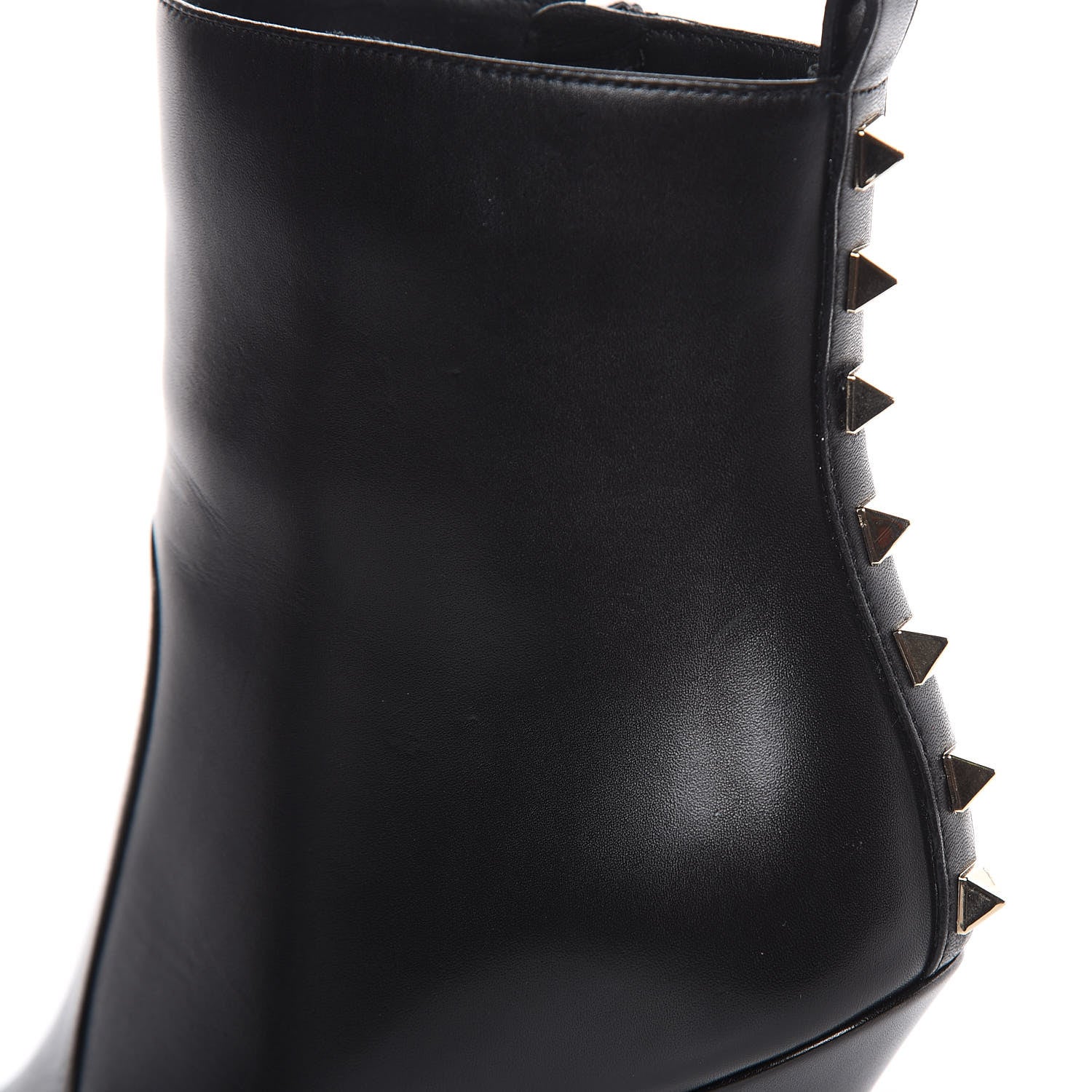 Valentino Garavani Calfskin Rockstud Ankle Booties 37 Black 10 of 10