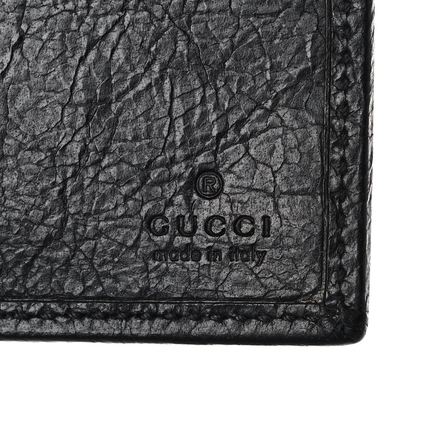 Fluffy Calfskin Morpheus Bi-Fold Wallet Black