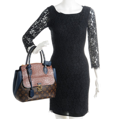 Louis Vuitton Ostrich Python Majestueux Tote PM Blue 2 of 7