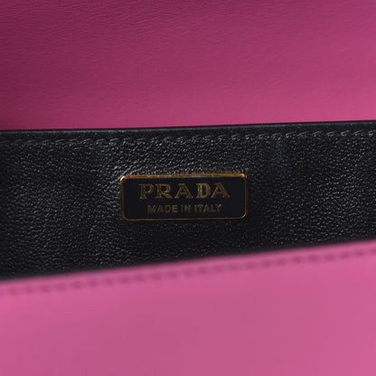 Prada City Calf Saffiano Cahier Bag Fuxia Black 8 of 9