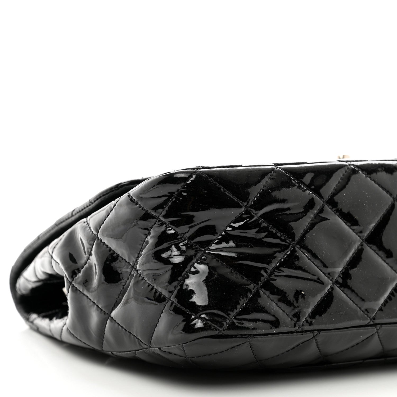 Chanel Patent Quilted Jumbo Single Flap Black 9 of 13