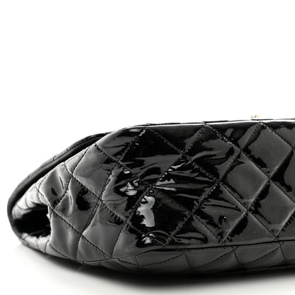 Chanel Patent Quilted Jumbo Single Flap Black 9 of 13