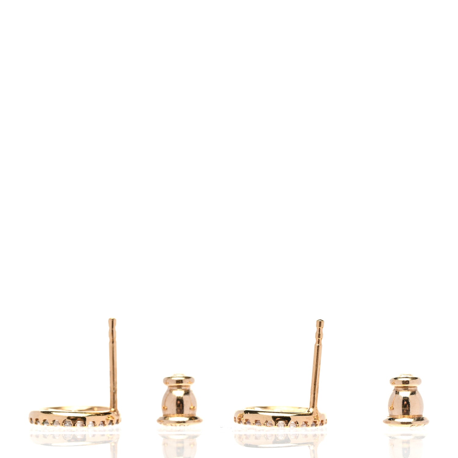 Fendi Metal Crystal F is Fendi Earrings Gold 4 of 5