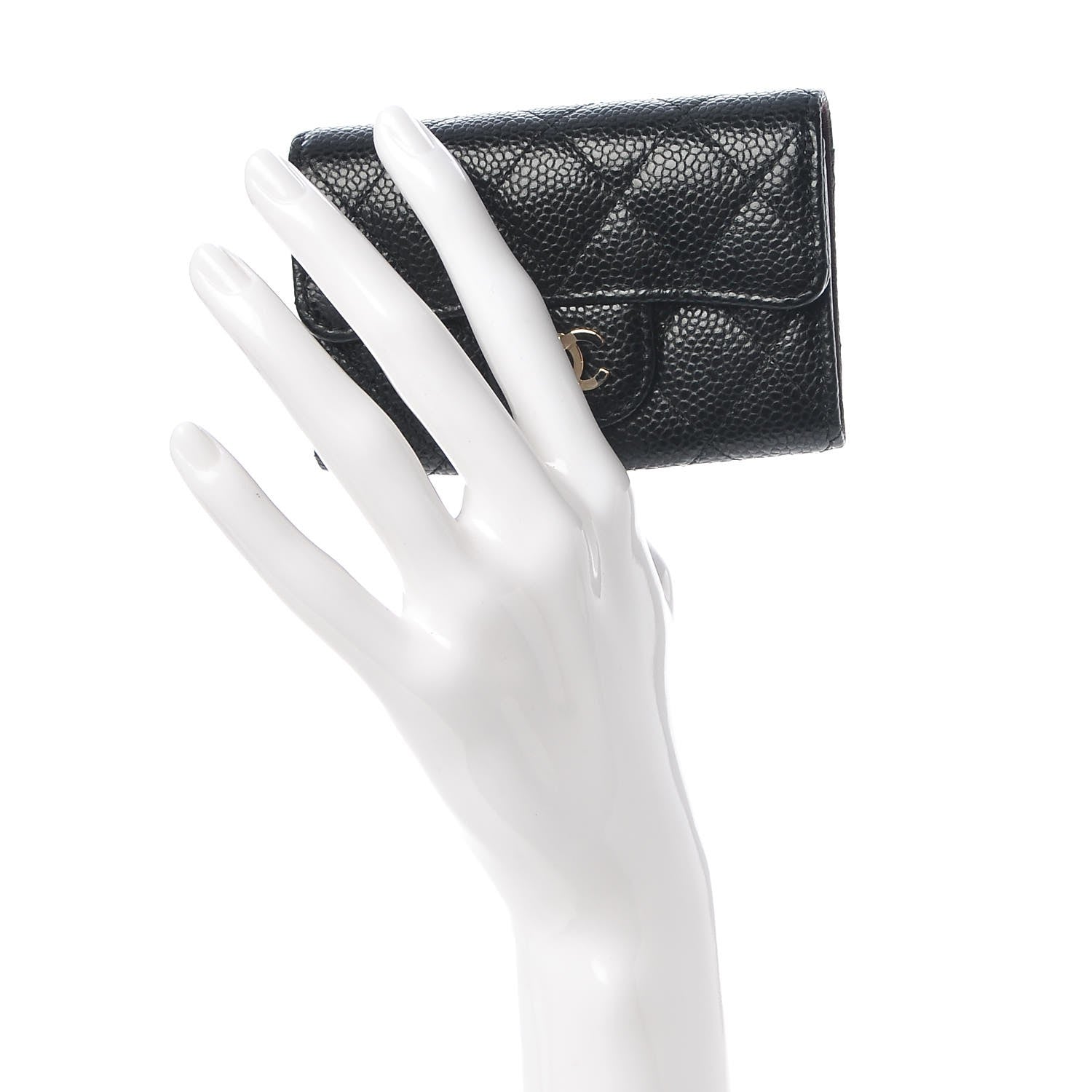 Chanel Caviar Quilted 4 Key Holder Black 2 of 9