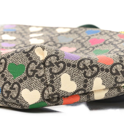 Gucci Soft GG Supreme Monogram Hearts Web Childrens Belt Bag Beige Ebony Multicolor Freesia 10 of 10