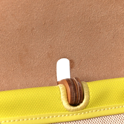 Hermes Toile H Berline Vache Hunter Herbag Zip 31 PM Lime 16 of 22