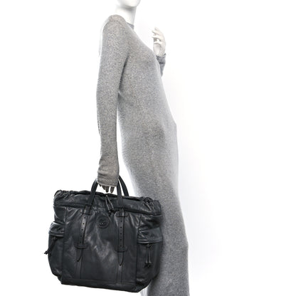 Gucci Piuma Lux Energy Monochrome Double G Drawstring Tote Grey 2 of 10