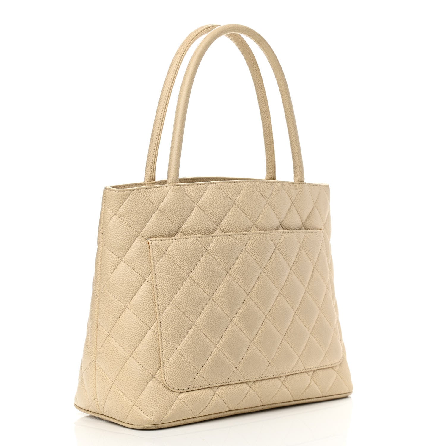 Chanel Caviar Quilted Medallion Tote Beige 3 of 13