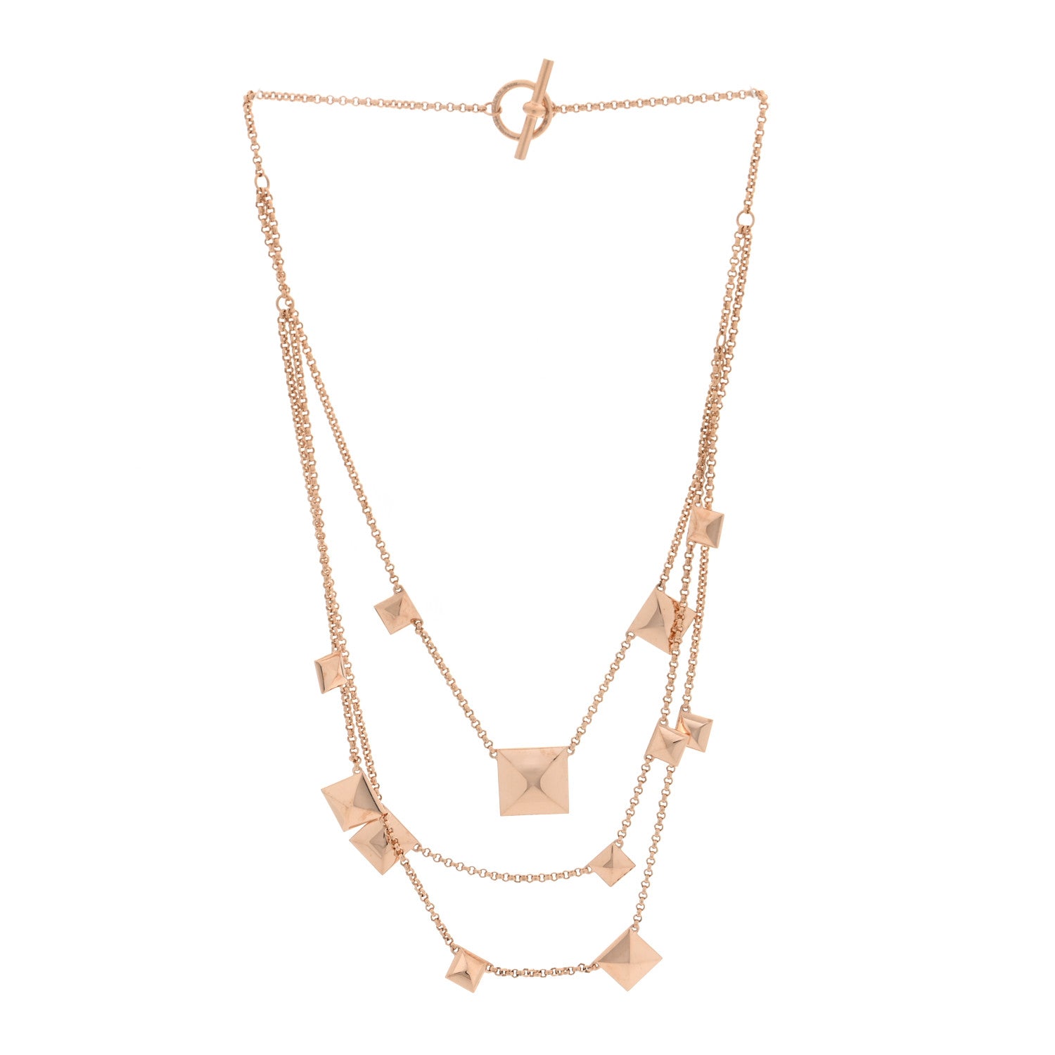 Hermes 18K Rose Gold Clou d'H Necklace 3 of 5