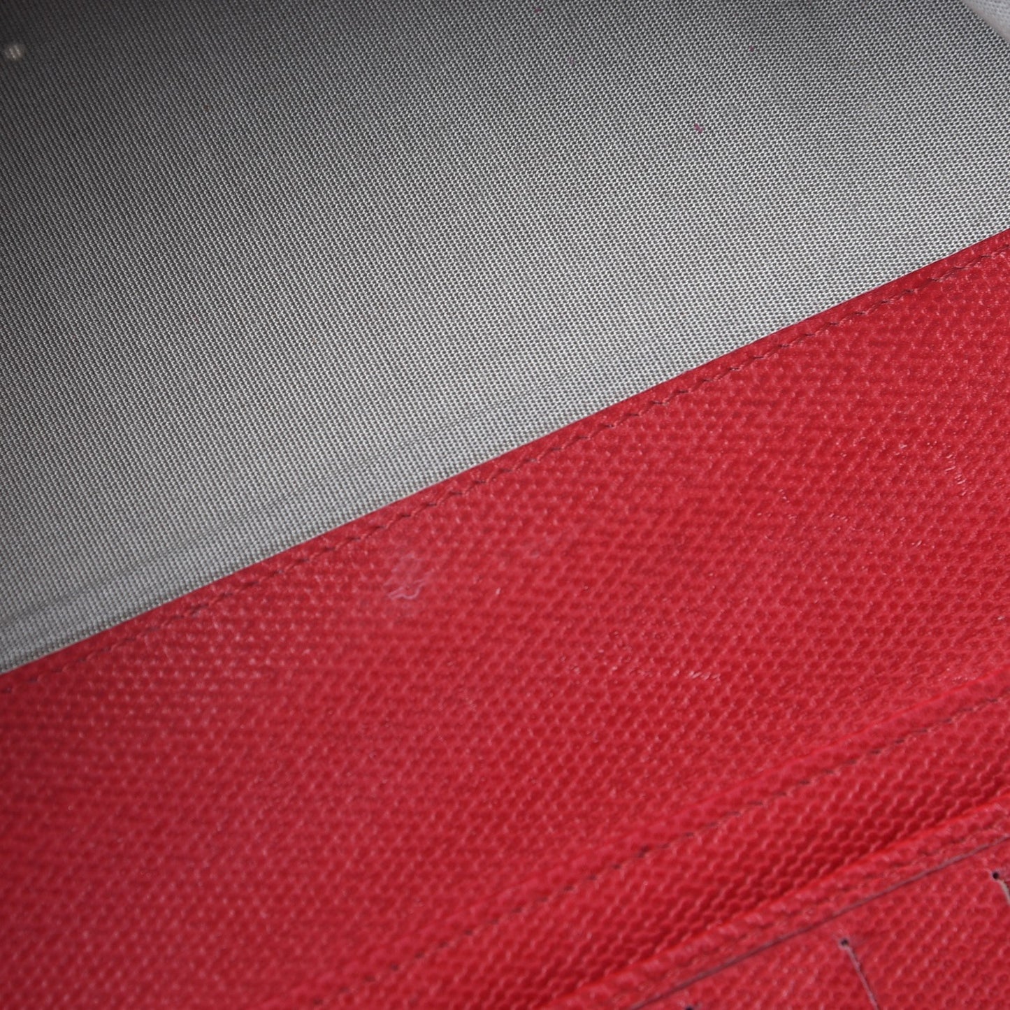 Grained Calfskin CC Long Wallet Red