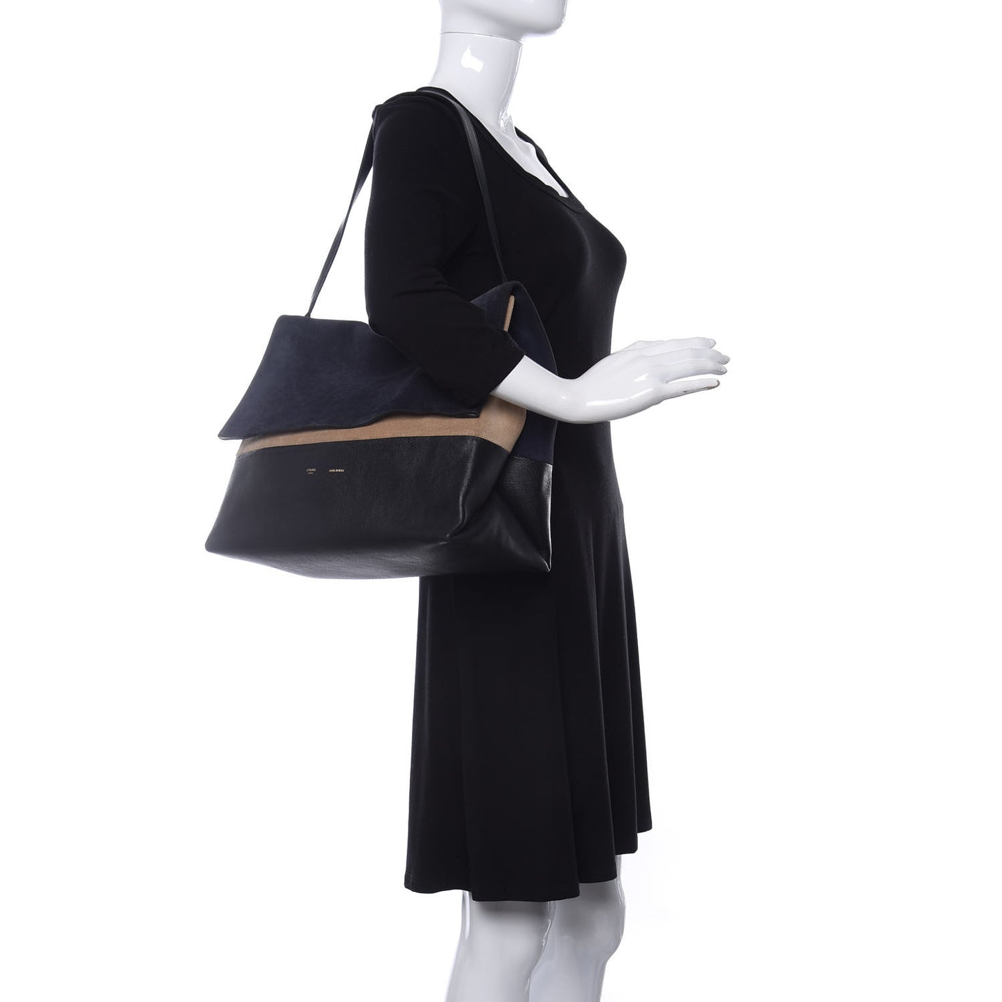 Calfskin Suede All Soft Shoulder Bag Ocean Blue