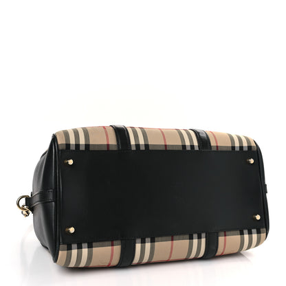 Burberry Horseferry Check Medium Alchester Bowling Bag Black 4 of 10