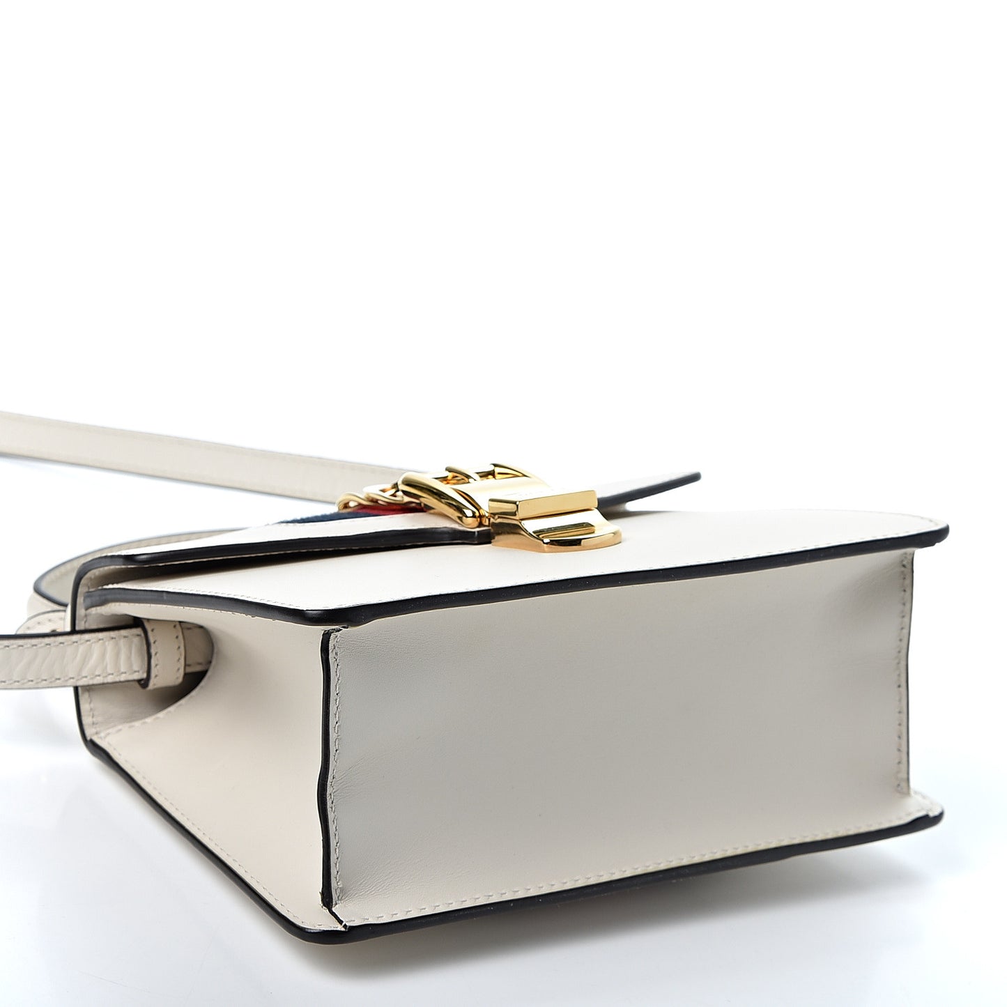 Calfskin Mini Sylvie Top Handle Bag White