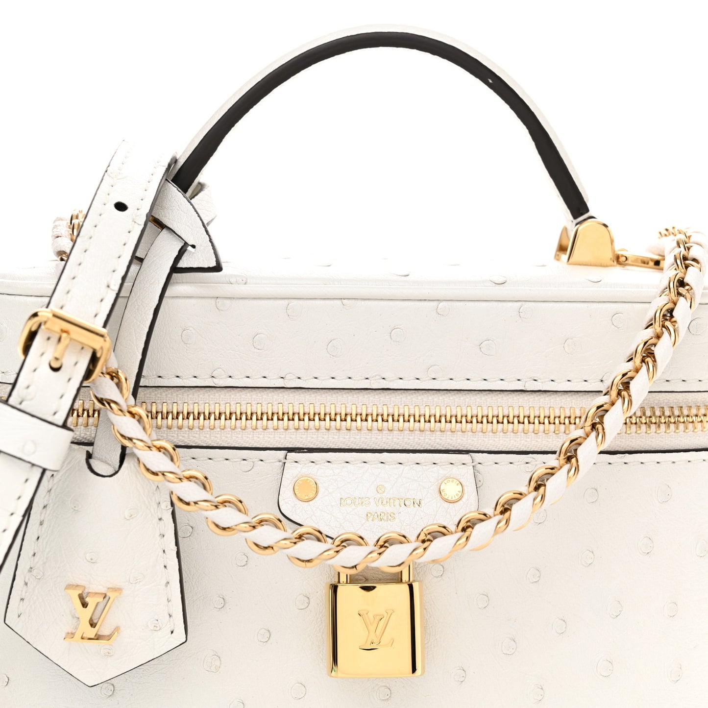 Ostrich Vanity Chain Pouch