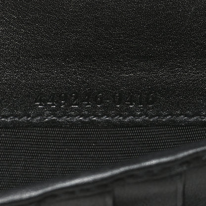 Gucci Microguccissima Zip Around Top Handle Travel Wallet Black 8 of 12