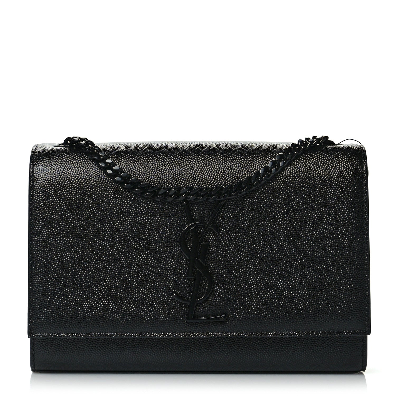 Saint Laurent Grain De Poudre Small Monogram Kate Satchel Black 1 of 9