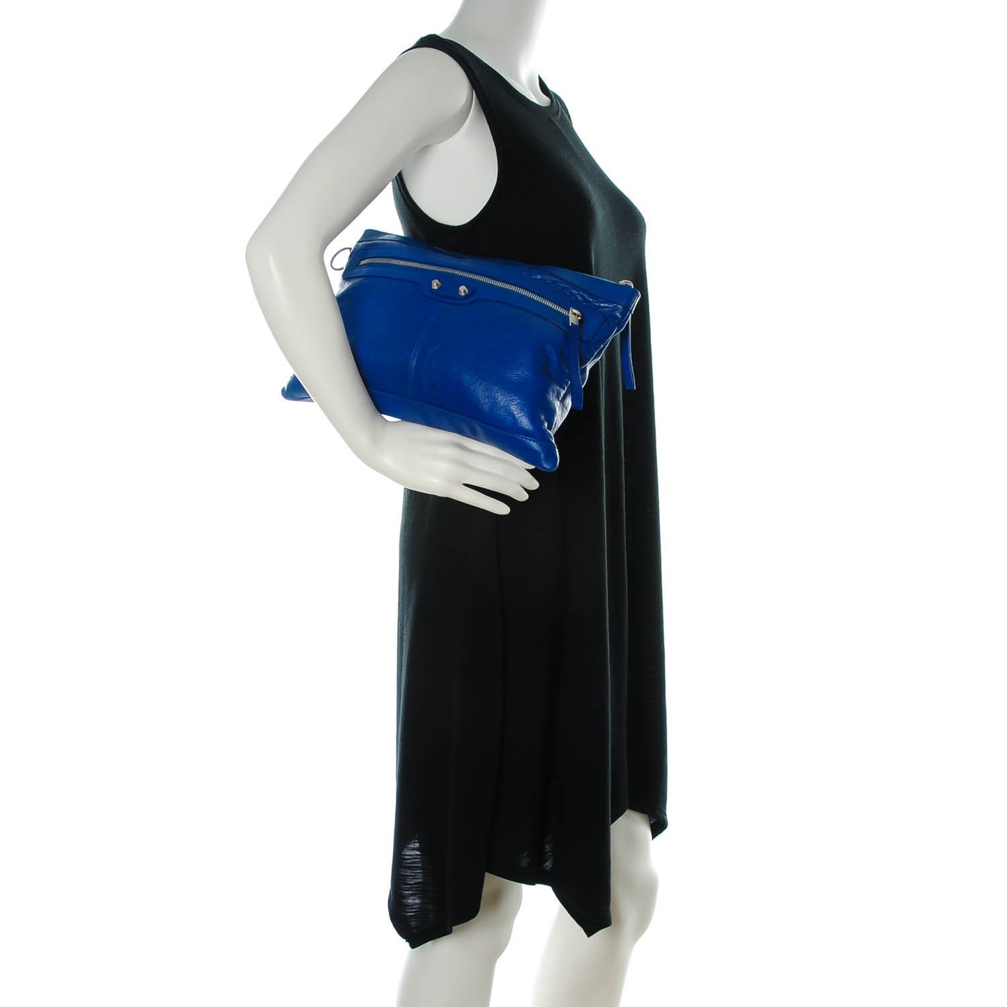 Agneau Arena Classic Hardware Medium Clip Bleu Lazuli