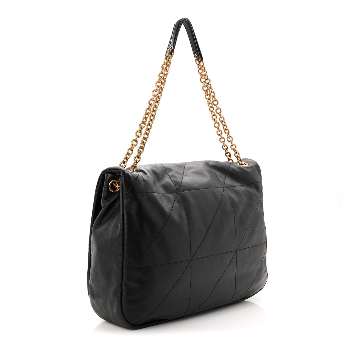 Lambskin Matelasse Monogram Large Jamie 4.3 Black