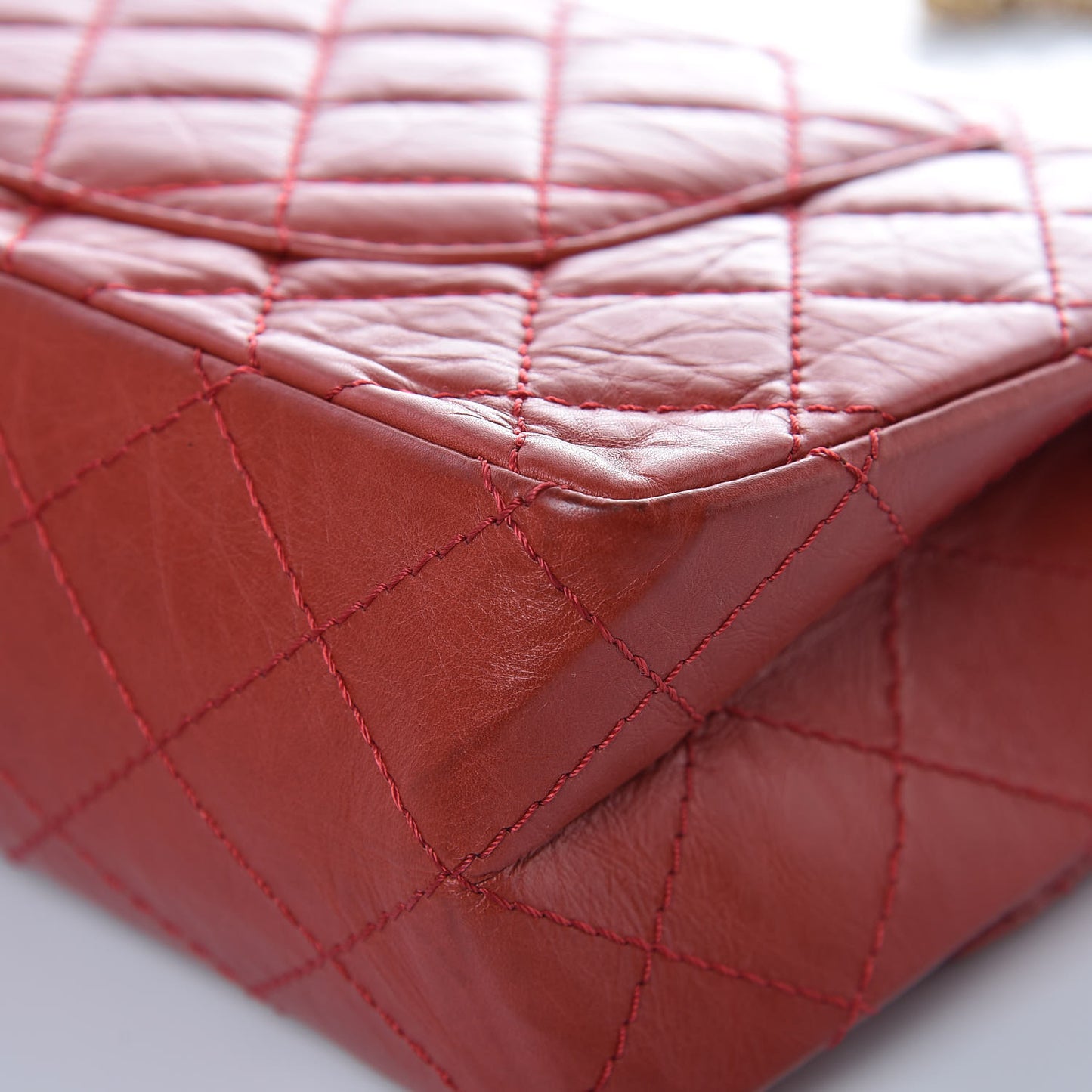 Aged Calfskin Quilted 2.55 Reissue 226 Flap Red