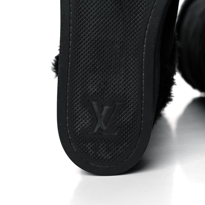 Louis Vuitton Suede Fur Tall Boots 37 Black 6 of 9