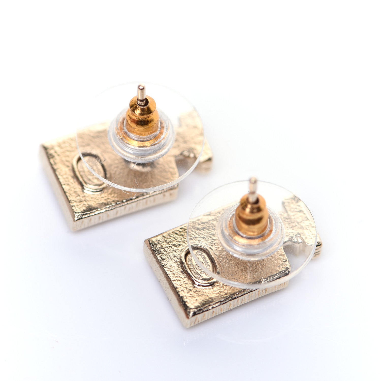 Chanel Coco No 5 Perfume Bottle Earrings Gold 3 of 8