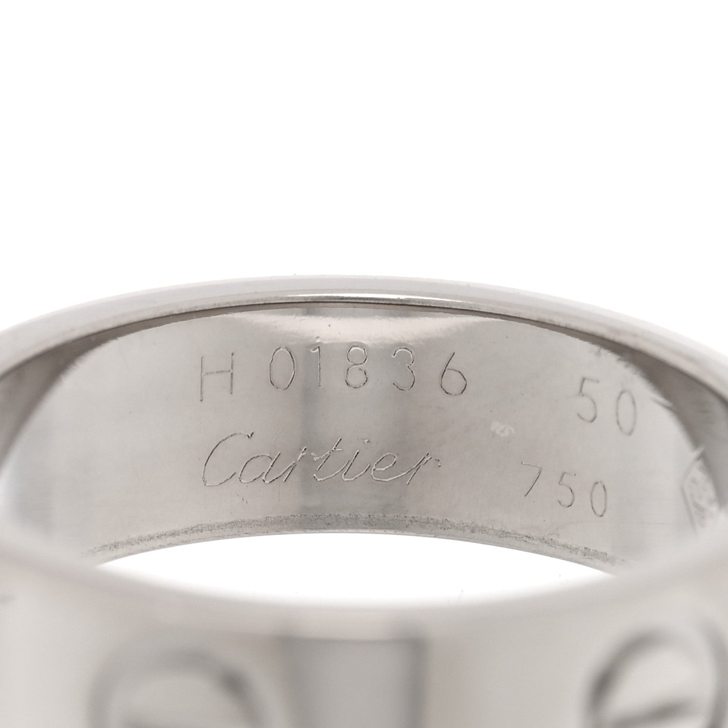 Cartier 18K White Gold 5.5mm LOVE Ring 50 5.25 4 of 4
