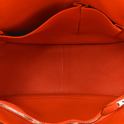 Hermes Taurillon Clemence Jypsiere 31 Orange 5 of 13