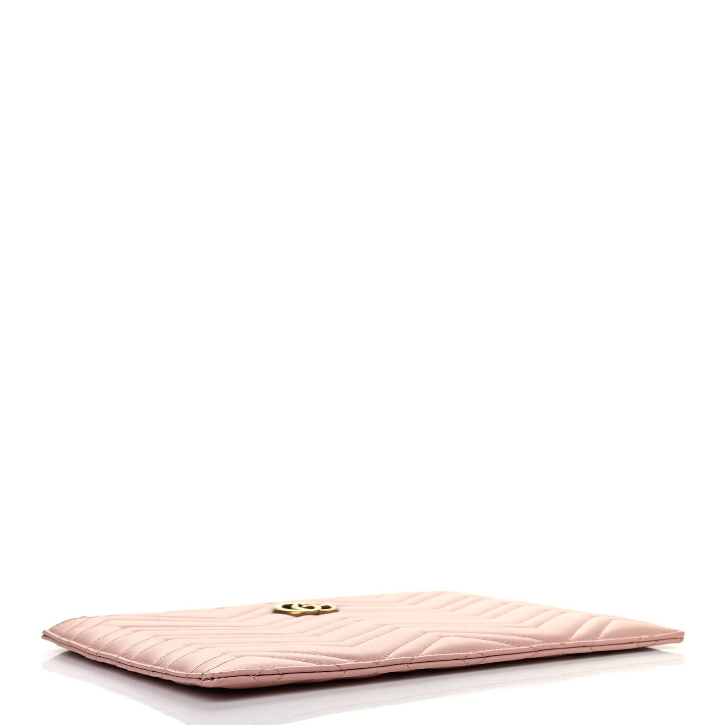 Calfskin Matelasse Large GG Marmont Zip Pouch Perfect Pink