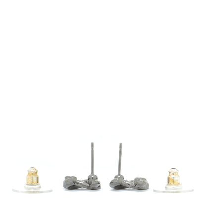 Chanel Ruthenium Crystal CC Earrings 3 of 5