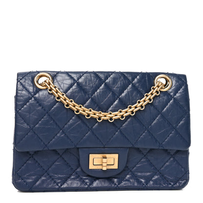 Chanel Aged Calfskin Quilted 2.55 Reissue Mini Flap Navy 1 of 10