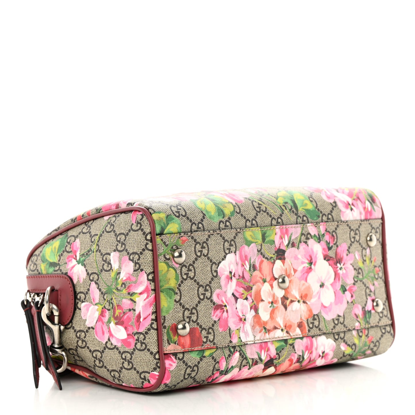 GG Supreme Monogram Blooms Small Boston Beige Multicolor Dry Rose