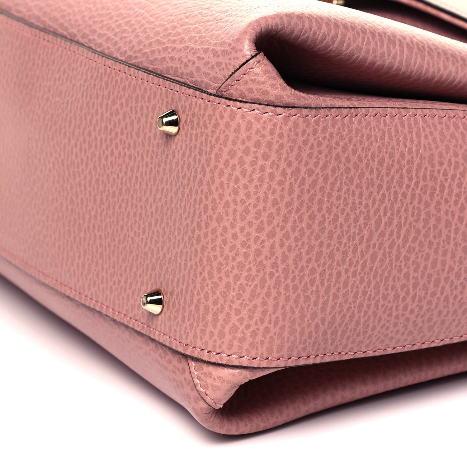 Gucci Dollar Calfskin Medium Interlocking G Top Handle Shoulder Bag Soft Pink 8 of 9