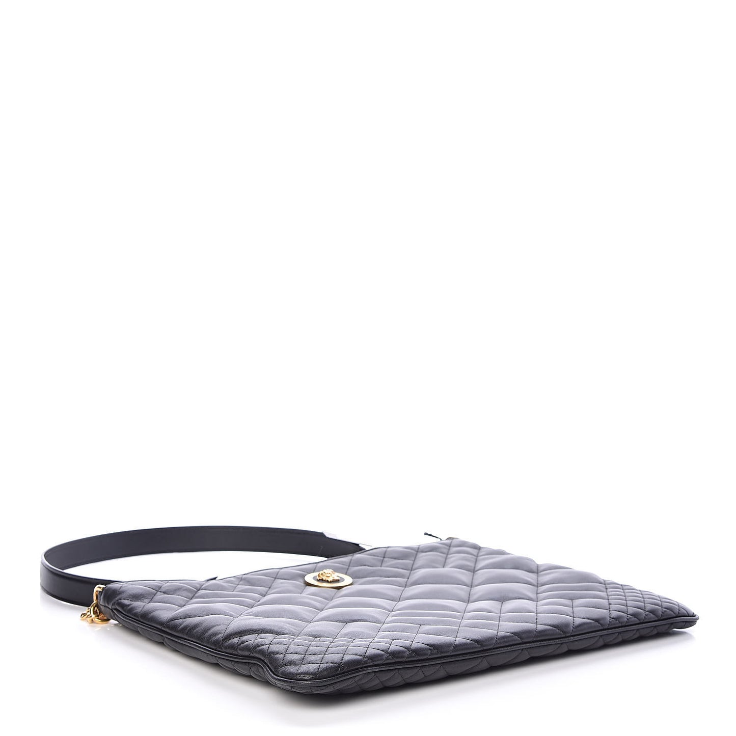 Nappa Quilted Icon Shoulder Bag Black