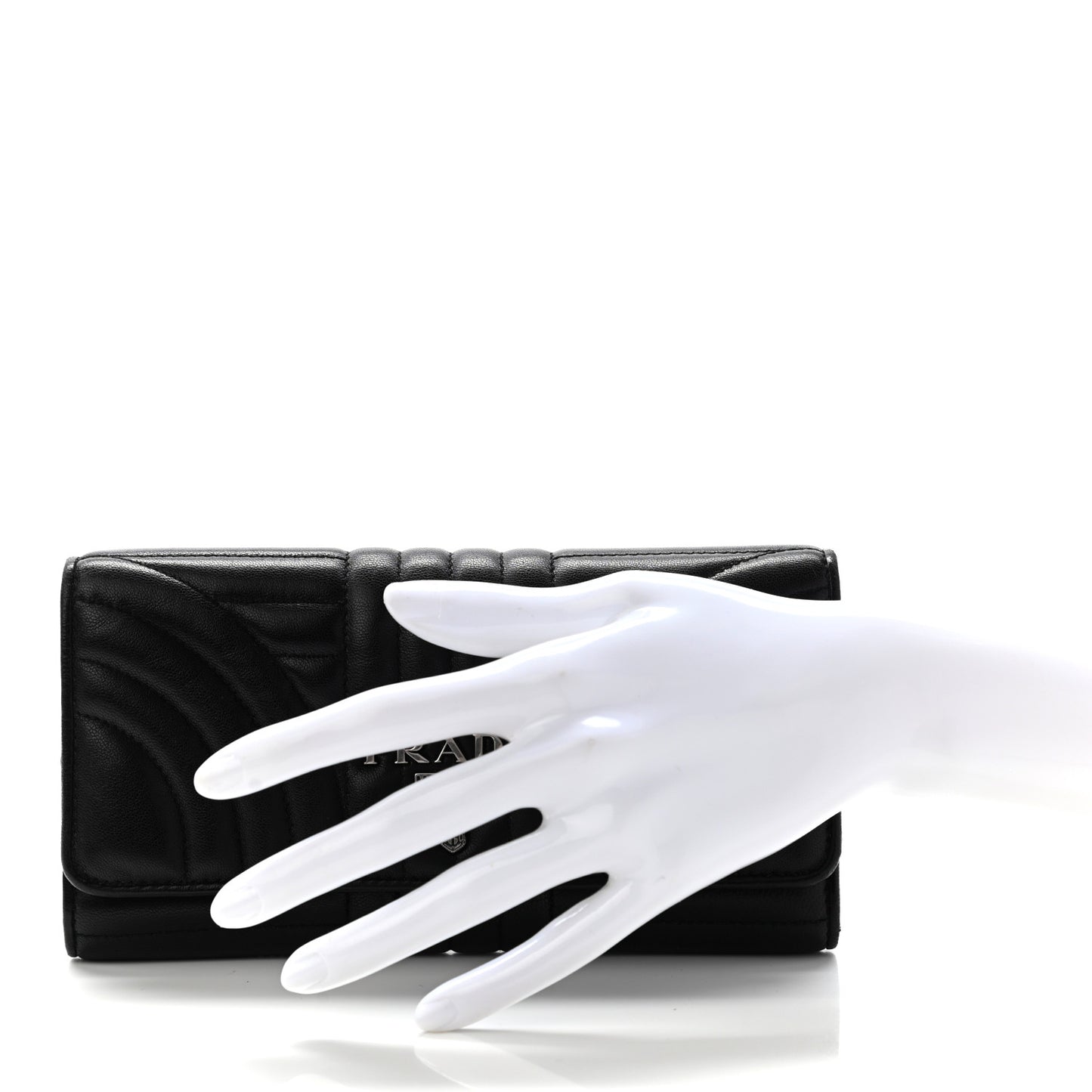 Soft Calfskin Diagramme Continental Wallet Black