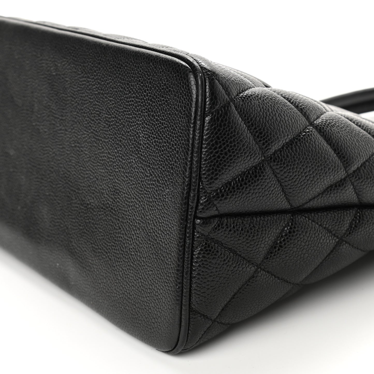 Caviar Quilted Medallion Tote Black